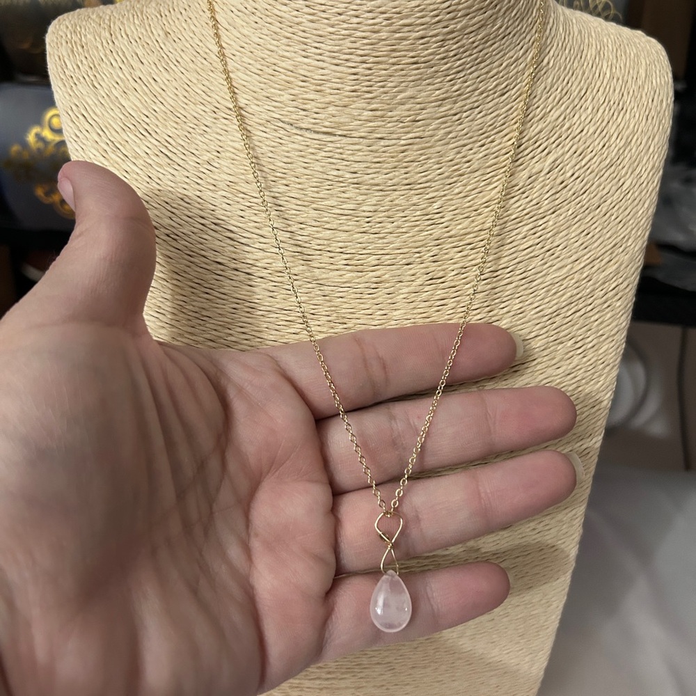Handcrafted Quartz Gold Filled Necklace, women necklace